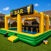 Structure gonflable pour adultes avec bar gonflable, écologique, robuste, qualité commerciale, garantie 3 ans, pour festivals de musique