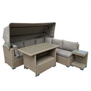 Made in Vietnam High Quality Outdoor <b>Rattan</b> <b>Sofa</b> Set with Cushion for Garden Furniture Contemporary Design - Product Image 1