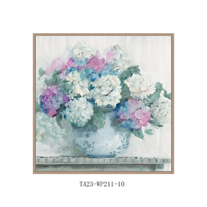 Tableaux muraux vintage d'hortensias floraux, impressions sur toile de fleurs aquarelles, décor rustique pour cuisine et salle à manger - Product Image 6