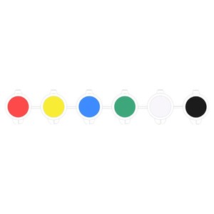 Ensemble de peinture acrylique miniature réutilisable de 12 couleurs, pots non toxiques avec 2 pinceaux, fournitures de peinture écologiques pour papier/<span class=keywords><strong>toile</strong></span>/verre - Product Image 5