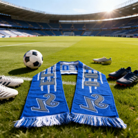 Écharpe de football longue et résistante réversible 100% acrylique coupe-vent légère pour les vacances et les matchs des hommes