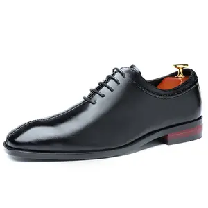 Wholesale of men's formal shoes in British style, high-quality men's formal lace up casual luxury men's shoes