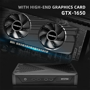 Mini PC Intel GeForce GTX 1650 GDDR5 Generasi ke-10 dengan RAM DDR4 I7 10870H, Komputer Gaming Tiga Layar, Mendukung Colokan AU US EU