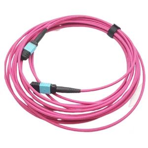 High Quality MPO To LC Patch Cable Mm 12 Fibers 5m Fiber Optical Jumper Ftth Fiber Optic Patch Cord