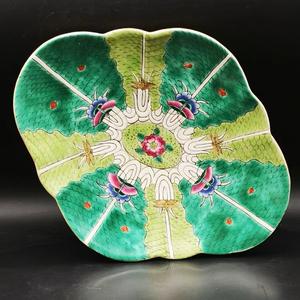 Ancienne Porcelaine de Chine <span class=keywords><strong>Dynastie</strong></span> <span class=keywords><strong>Qing</strong></span> Marque Famille Rose Assiette de Fruits Haute Assiette Décorative en Céramique Ornement - Product Image 5