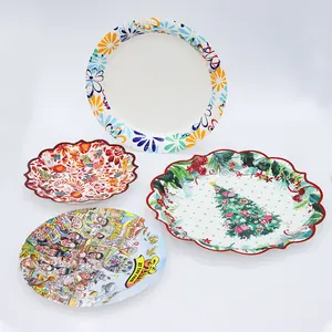 Vietnamese 9inch Paper Cake Picnic Plate Can Be Custom Patterned For Holiday Parties