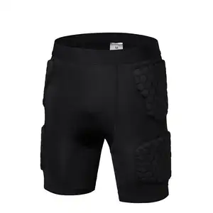 足球彩弹篮球滑冰橄榄球足球的加厚压缩短裤大腿保护器