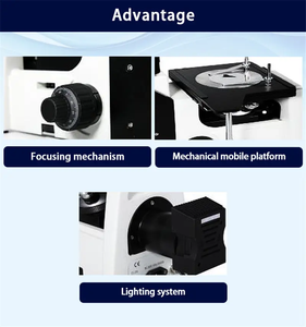 Microscope métallurgique inversé trinoculaire YuBoo FCM2000W de haute précision, alimentation électrique, inspections industrielles, matériaux - Product Image 4