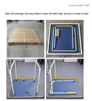 Table de ping-pong portable et pliable pour enfants, pour le sport et le divertissement, table de ping-pong à montage rapide et facile à ranger