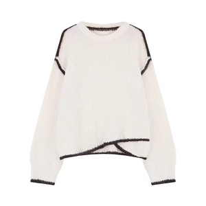 Le plus populaire en 2025 pull femme décontracté couleur unie pull quotidien mode col rond pull doux pour les femmes - Product Image 1
