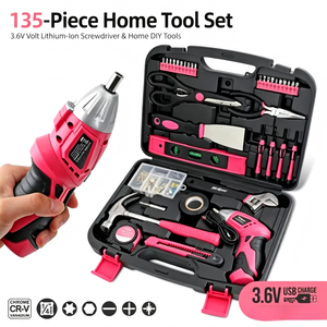 Hi-Spec Electric Screwdriver 3.6V Lithium Battery USB Charge DIY Repair ToolPink lady's toolbox - Product Image 5