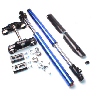 Forcella Anteriore <span class=keywords><strong>a</strong></span> Steli Rovesciati da 800mm <span class=keywords><strong>in</strong></span> Alluminio con Sospensione ad Assorbimento Urti per Motocross Off-Road Stile CRF70 Dirt Pit Bike 12mm/15mm - Product Image 2