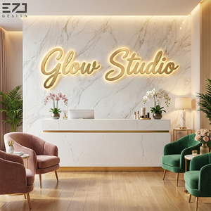 Lettres lumineuses extérieures personnalisées EZD, éclairage LED, texture brossée, durables, enseignes de devanture de magasin, enseignes 3D pour entreprises - Product Image 3