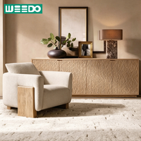 Fauteuil de luxe moderne sur mesure pour salon de villa, siège en forme de baril, structure en chêne massif, chaise individuelle en tissu écologique