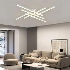 New Arrival Modern LED Ceiling Lamp Linear Dimmable Gold Oval Fixture for Living <b>Room</b> 220V <b>AC</b> with Switch Control Acrylic Cover - Product Image 1