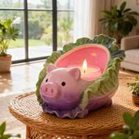 Moule en silicone au design cochon mignon, moderne et simple, pour résine époxy, ciment, plâtre, tasses, pots de fleurs, et ornements de rangement DIY