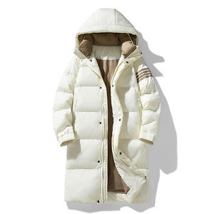 Abrigo Largo con Capucha para Invierno 2025, Transpirable, Informal, con Cierre de Cremallera, Grueso, Cálido y Cómodo, de Lona, Popular y Moderno - Product Image 3