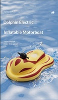 Bateau gonflable en PVC à moteur électrique, kart aquatique, bateau de pêche, mini-bateau pour parc aquatique, bateau à moteur monoplace pour la dérive aquatique et le surf