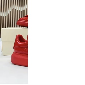 All Red Patent Leather Platform Sneakers, <b>Men</b>/Women Thick Sole <b>Skate</b> Shoes, Bright Red Casual Height Increasing Sneakers - Product Image 1