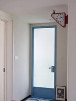 Puerta Plegable Corredera de Vidrio Francés con Diseño Postmoderno en Forma de Arco, Acabado en Aleación, Aislamiento Acústico 5, para Sala de Estar