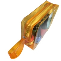 Sac de voyage transparent en PVC EVA personnalisable, imperméable, grande capacité, avec fermeture éclair, pour cosmétiques, articles de toilette, lotion, mascara pour femmes
