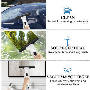 Nettoyeur <span class=keywords><strong>de</strong></span> <span class=keywords><strong>vitres</strong></span> électrique portable multifonctionnel pour usage domestique et hôtelier avec 3 modes, batterie 2000 mAh, charge sans fil - Product Image 4