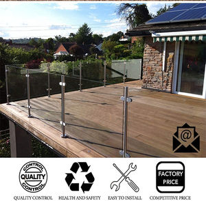 Sistema de <span class=keywords><strong>barandilla</strong></span> de escaleras cuadradas de acero inoxidable 304/316, abrazadera de <span class=keywords><strong>cristal</strong></span> redonda para exteriores, Diseño de <span class=keywords><strong>escalera</strong></span> para interior - Product Image 6