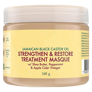 Beurre de ricin noir et beurre de karité naturels pour le lissage des cheveux, traitement réparateur protéiné pour cheveux bouclés avec huile de coco et propriétés rafraîchissantes - Product Image 1
