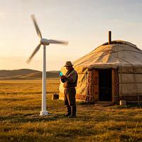 Éolienne solaire complémentaire MAX-1000W 24V, petite éolienne d'ingénierie à haute efficacité avec rotor de 1,6 m