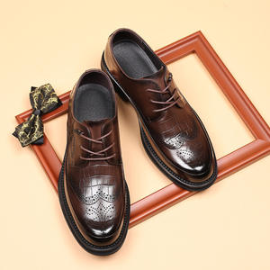 Chaussures pointues en cuir véritable luxueuses, lacets antidérapants, désodorisantes, adaptées aux mariages formels, aux voyages d'affaires, pour hommes - Product Image 4