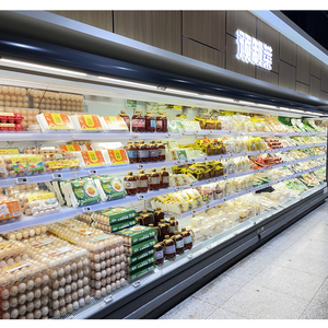 Thương mại duy nhất-nhiệt độ mở thẳng đứng hiển thị tủ lạnh/rau nước giải khát Cooler/Sữa Máy làm lạnh cho siêu thị sử dụng - Product Image 2