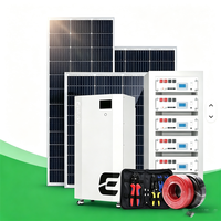 Sistem Surya Hibrida Lengkap 20KW untuk Rumah Tinggal dengan Penyimpanan LiFePO4 51.2V 10KWH 15KWH dan Inverter 10KW 6KW