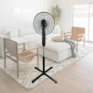 Ventilateur sur pied de grande taille, 16 pouces, noir, 5 pales, économie d'énergie, pour le bureau et la maison, vente chaude en Chine - Product Image 5