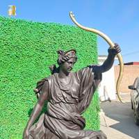 Statue de Diane en bronze grandeur nature, déesse de la chasse, sculpture pour jardin de villa extérieur