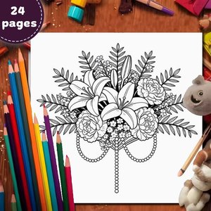 <span class=keywords><strong>Carnet</strong></span> <span class=keywords><strong>de</strong></span> coloriage personnalisé à spirale, <span class=keywords><strong>carnet</strong></span> <span class=keywords><strong>de</strong></span> <span class=keywords><strong>croquis</strong></span> floral personnalisé pour enfants et adultes, fournitures scolaires, livre d'activités anti-stress - Product Image 3