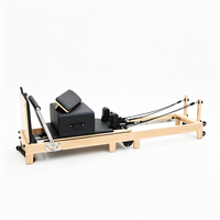Lofit Reformer de Pilates Portable et Pliable avec Cadre en Chêne, Option Cuir PU pour la Maison, la Salle de Sport ou le Petit Studio - Durable et Écologique