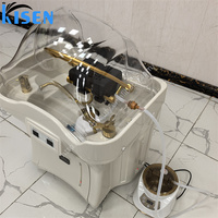 Bac à shampoing portable Kisen à hauteur personnalisable, machine à laver les cheveux avec thérapie à température constante et réservoirs chauffants