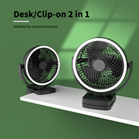 Système de remboursement américain Office 5200mah batterie Rechargeable 4 vitesses 2 en 1 ventilateur éclairé par Table avec commandes inférieures