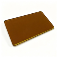 Panel de Seguridad Láser Marrón Oscuro, Dimensiones Personalizadas, Placa Protectora Láser para Protección de Máquinas