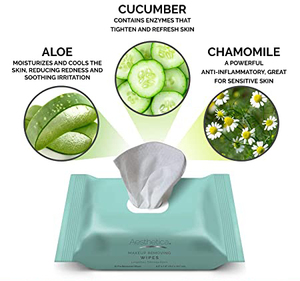 30 lingettes démaquillantes pour le visage biodégradables, en tissu spunlace, rafraîchissantes, pour peaux sensibles - Product Image 6