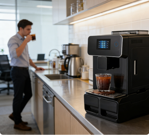 Machine à café commerciale à écran tactile entièrement automatique, café italien et américain, café frais moulu, machine à expresso RM-A10 pour la maison - Product Image 1