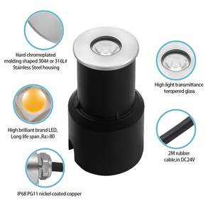 Iluminación para Piscinas Directamente de Fábrica, <span class=keywords><strong>Astral</strong></span> Mini 1w 2w Ip68, Lámpara LED Subacuática RGB Antideslumbrante de Acero Inoxidable 304 316 - Product Image 3