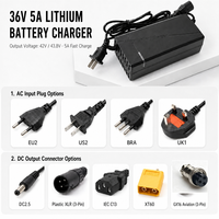 Pengisi Daya Lithium Berkualitas Tinggi 36V5A 42V43.8V Pengisi Daya Baterai Li-ion untuk Pengisi Daya Sepeda Listrik Pengisi Daya Skuter Listrik