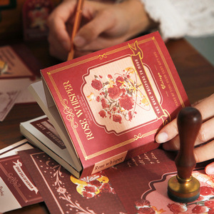 <span class=keywords><strong>Kit</strong></span> de fournitures pour <span class=keywords><strong>scrapbooking</strong></span> et journalisation DIY, 123 pièces, papier de reliure <span class=keywords><strong>vintage</strong></span> à motif de roses et café, couverture de carnet A6 à grille, imprimé - Product Image 3