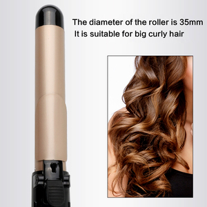 2025 rotativo eléctrico Auto barriles de cerámica rizador de hierro portátil automático rizador de pelo Rosa pelo onda grande rizador de peluquería - Product Image 6