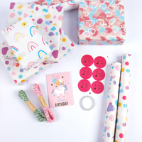 Papier d'emballage recyclable de luxe haut de gamme pour anniversaire, imprimé sur mesure avec motifs floraux et chocolat, pour emballage cadeau