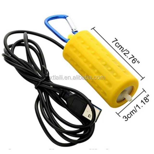 Small Portable Fish Tank Accessories Usb Oxygenator For Fish Tank Silent Air Compressor Mini Aerator