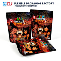 Sachets Doypack Personnalisés en Mylar de 3,5g, en Feuille d'Aluminium de Qualité Alimentaire, pour Aliments pour Animaux, Bonbons, Tabac, Emballage Holographique Anti-Odeur et Anti-Enfant