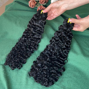 असंसाधित प्राकृतिक कच्चे कुंवारी बर्मी क्यूली मानव बालों का विस्तार डबल खींचा हुआ विटेनेज़ बाल बर्मी कर्ल बाल बंडलों - Product Image 5