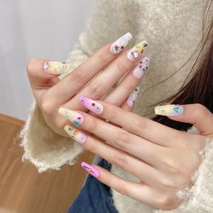 Diseño #341Nail Art 2005 <span class=keywords><strong>Verano</strong></span> Y2K Colorido <span class=keywords><strong>Gel</strong></span> suave Diamantes <span class=keywords><strong>de</strong></span> imitación <span class=keywords><strong>Uñas</strong></span> postizas Prensa en las <span class=keywords><strong>uñas</strong></span> - Product Image 2